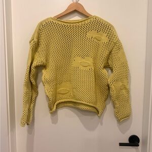 Chic Lost in Lunar Yellow Women's Knit Sweater